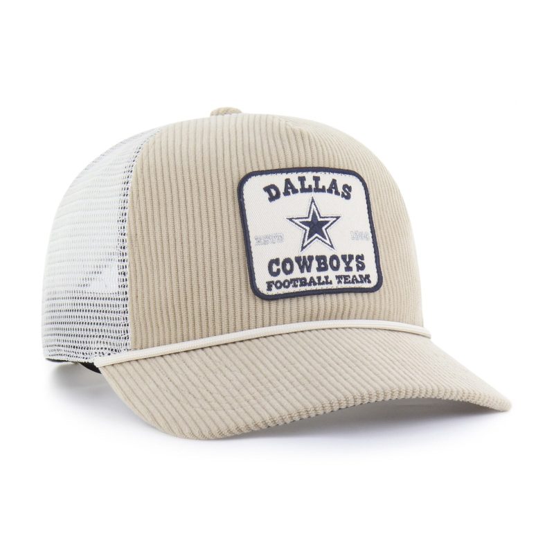 ’47 Brand Dallas Cowboys Cord Land Hitch RF Khaki Corduroy Mesh Snapback Hat