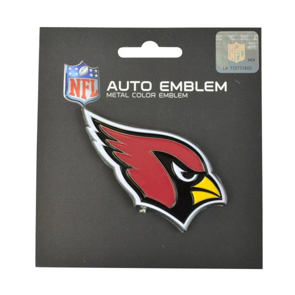 Arizona Cardinals NFL Metal Color Auto Emblem – Packaged