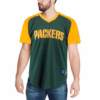 Green Bay Packers Mitchell & Ness Final Second Mesh Raglan V-Neck T-Shirt