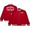Men’s Mitchell & Ness 49ers Scarlet Heavyweight Satin Full-Zip Jacket