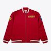 Men’s Mitchell & Ness 49ers Scarlet Heavyweight Satin Full-Zip Jacket