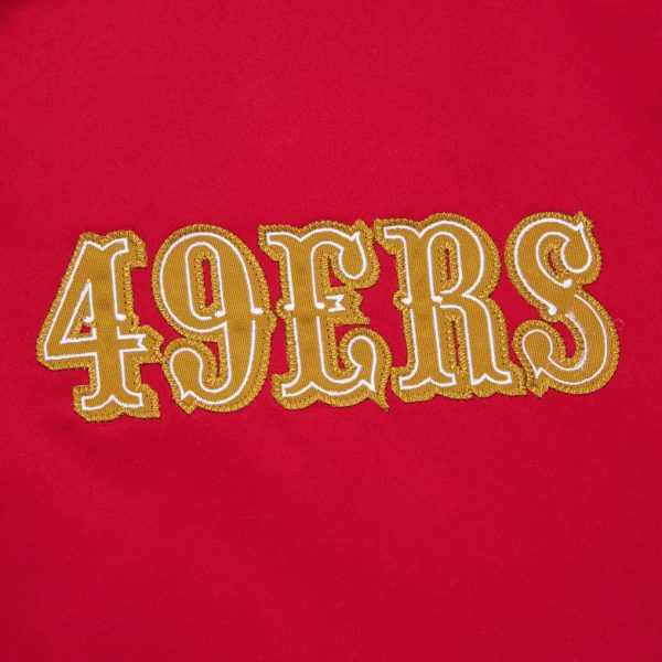 Men’s Mitchell & Ness 49ers Scarlet Heavyweight Satin Full-Zip Jacket