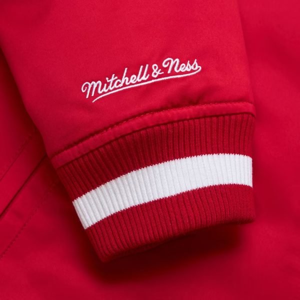 Men’s Mitchell & Ness 49ers Scarlet Heavyweight Satin Full-Zip Jacket