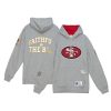 Men’s Mitchell & Ness 49ers Team Origins Hoodie Gray Size L NFL
