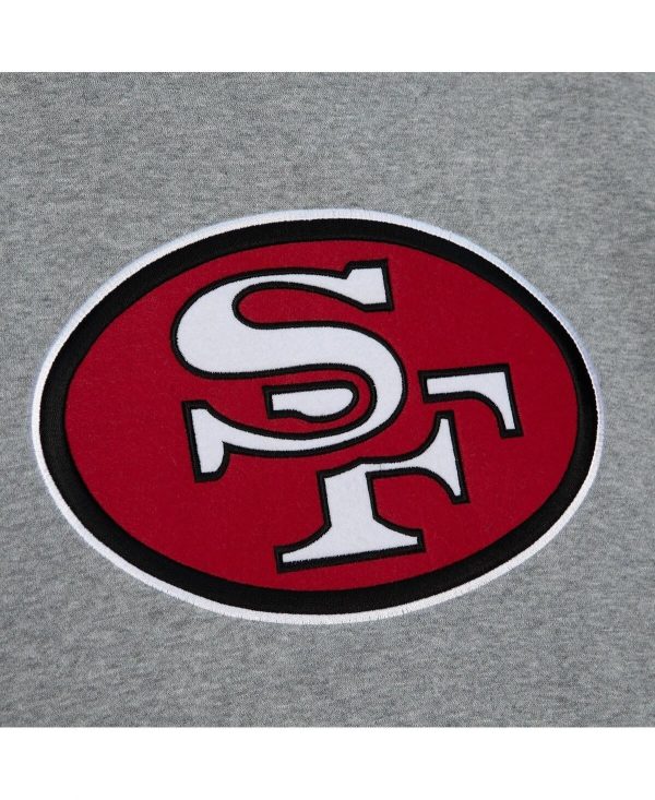 Men’s Mitchell & Ness 49ers Team Origins Hoodie Gray Size L NFL