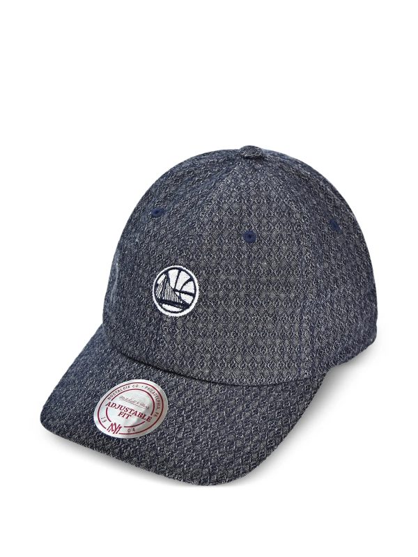 Mitchell & Ness Golden State Warriors Gray Pattern Adjustable Baseball Hat