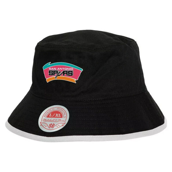 Mitchell & Ness San Antonio Spurs Reversible Bucket Hat Gray Black NBA Mitchell & Ness San Antonio Spurs Reversible Bucket Hat Gray Black NBA