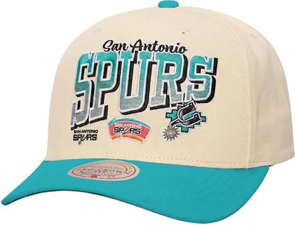 Mitchell & Ness San Antonio Spurs Team Logo Pro Crown Snapback Cap