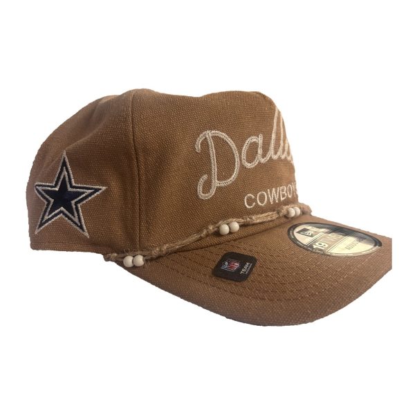 New Era Dallas Cowboys 19TWENTY Tan Beaded Rope Adjustable Hat New Era Dallas Cowboys 19TWENTY Tan Beaded Rope Adjustable Hat