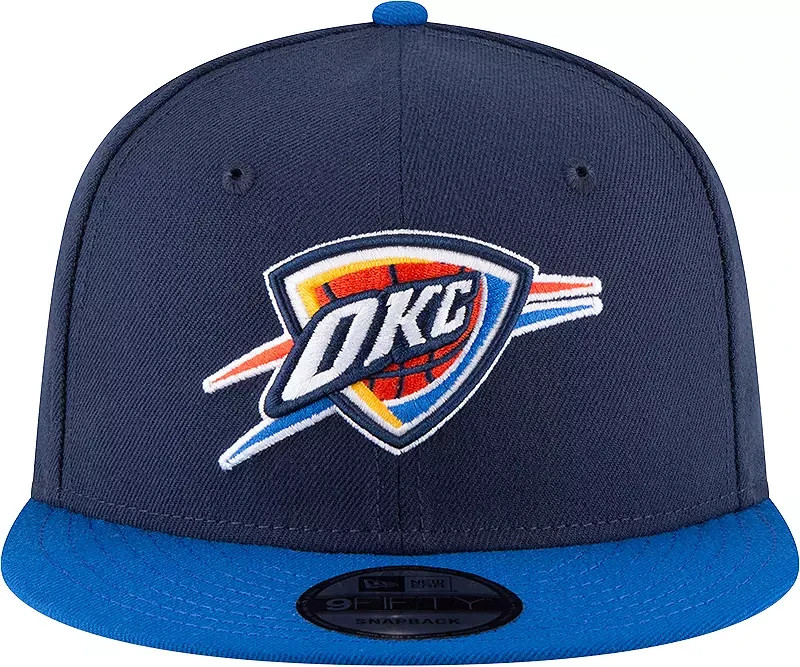 New Era Oklahoma City Thunder 9FIFTY Snapback Hat Blue Flat Bill NBA New Era Oklahoma City Thunder 9FIFTY Snapback Hat Blue Flat Bill NBA