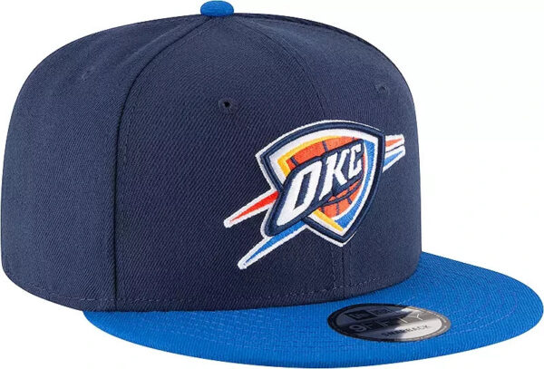 New Era Oklahoma City Thunder 9FIFTY Snapback Hat Blue Flat Bill NBA New Era Oklahoma City Thunder 9FIFTY Snapback Hat Blue Flat Bill NBA