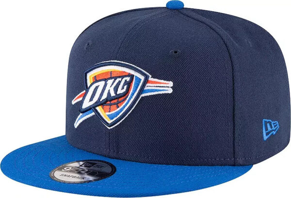 New Era Oklahoma City Thunder 9FIFTY Snapback Hat Blue Flat Bill NBA New Era Oklahoma City Thunder 9FIFTY Snapback Hat Blue Flat Bill NBA