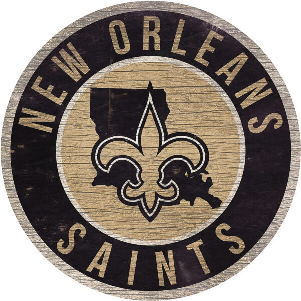 New Orleans Saints 12" Circle State Sign Fan Creations MDF Wall Decor New Orleans Saints 12" Circle State Sign Fan Creations MDF Wall Decor