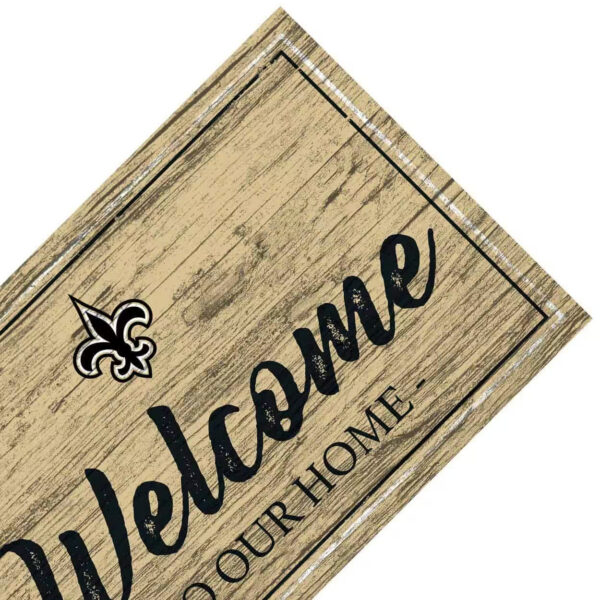 New Orleans Saints Welcome to Our Home 12x6 MDF Door Sign NFL