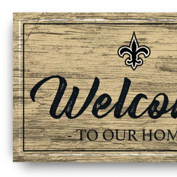 New Orleans Saints Welcome to Our Home 12x6 MDF Door Sign NFL