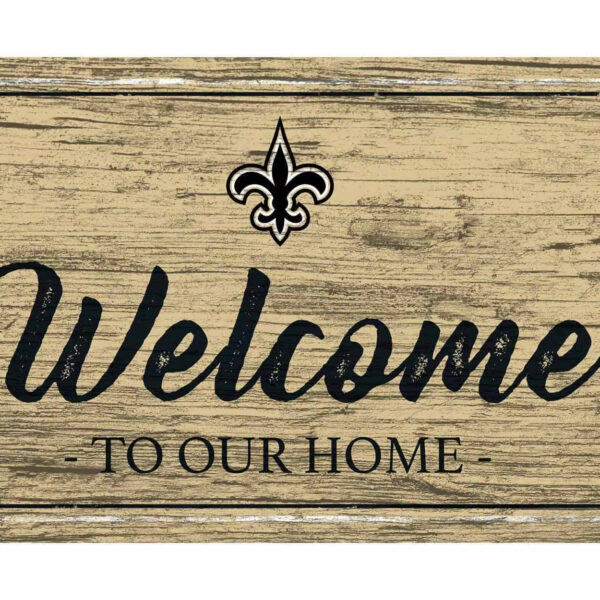New Orleans Saints Welcome to Our Home 12x6 MDF Door Sign NFL