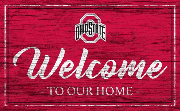 Ohio State Buckeyes Welcome to Our Home Sign 6x12 MDF Wall Decor Ohio State Buckeyes Welcome to Our Home Sign 6x12 MDF Wall Decor