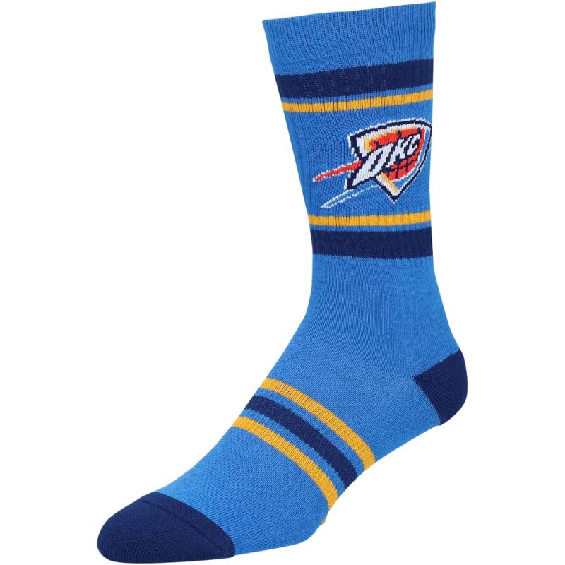 Oklahoma City Thunder Men’s Blue Stripe Team Crew Socks NBA