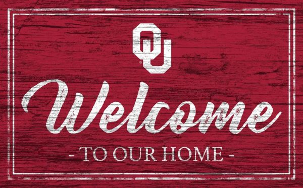 Oklahoma Sooners Welcome to Our Home Sign 6x12 Fan Creations NCAA