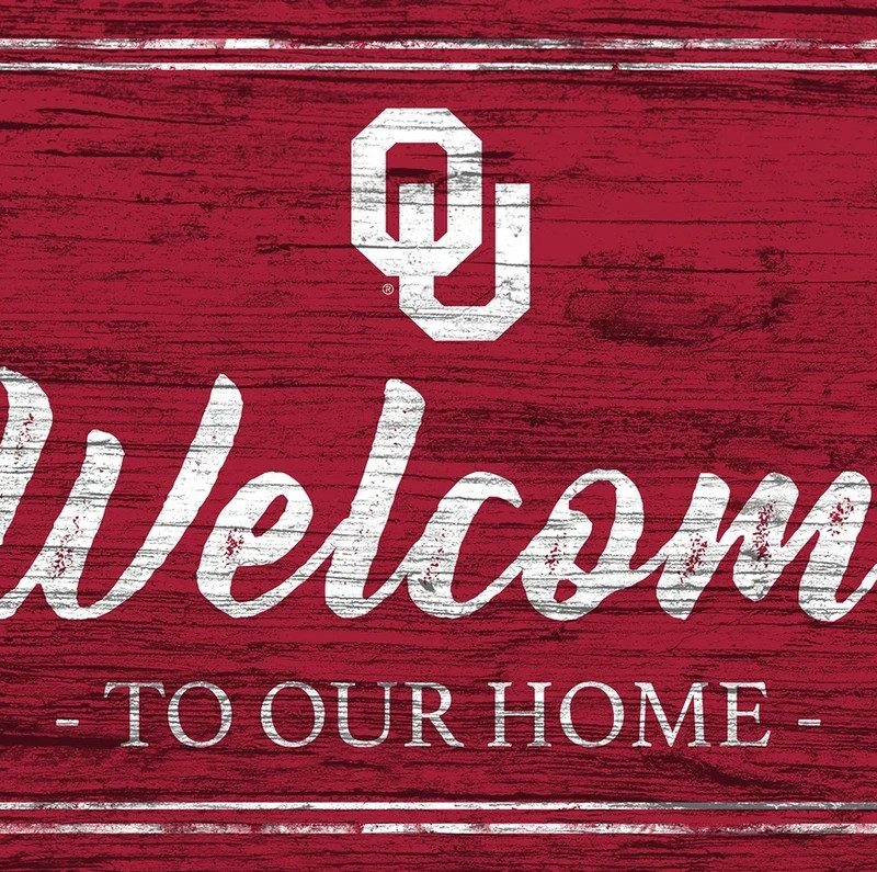 Oklahoma Sooners Welcome to Our Home Sign 6x12 Fan Creations NCAA