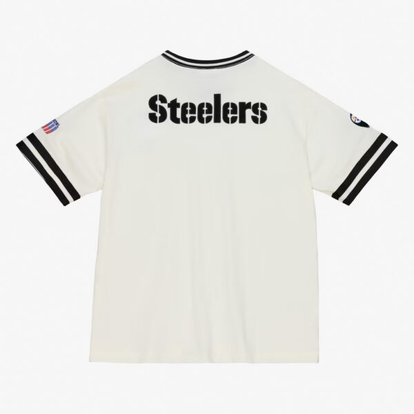 Pittsburgh Steelers Cream Classic Stripe T-Shirt Mitchell & Ness NFL
