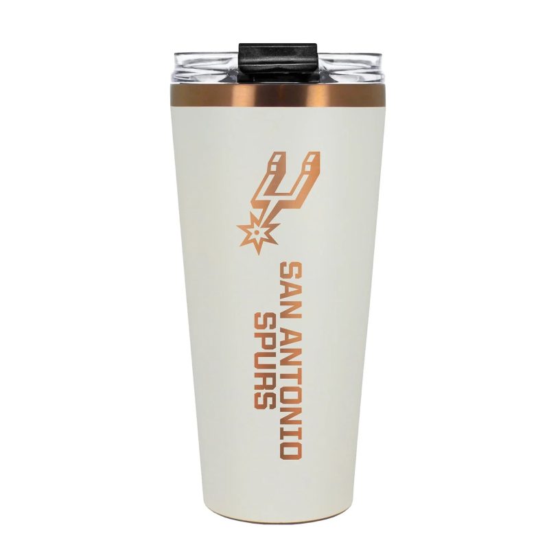San Antonio Spurs 32 oz Big Slim Tumbler Cream Copper Stainless Steel