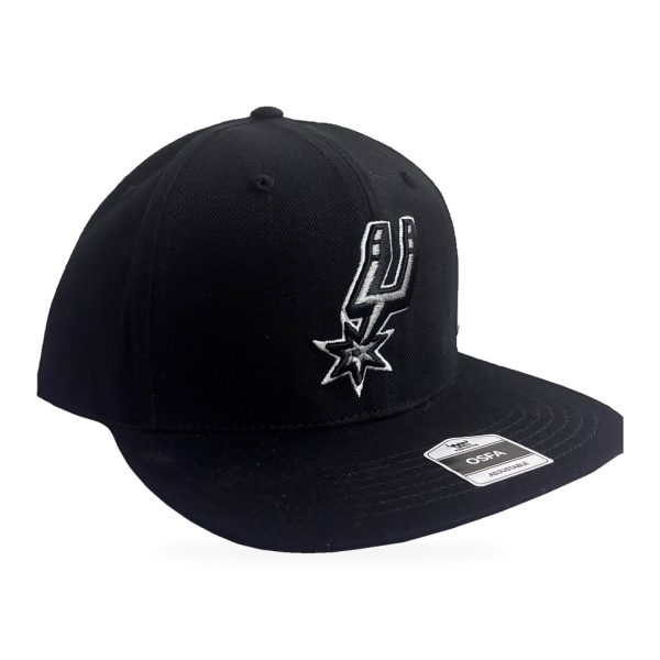 San Antonio Spurs Fan Favorite Black Flat Bill Adjustable Hat Cap OSFA NBA San Antonio Spurs Fan Favorite Black Flat Bill Adjustable Hat Cap OSFA NBA