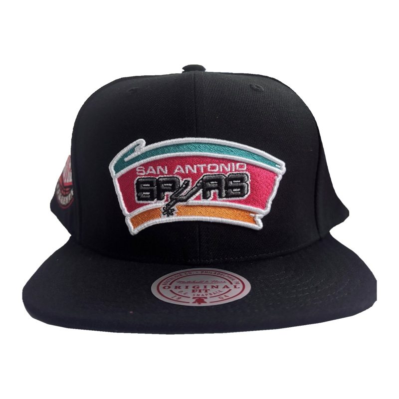 San Antonio Spurs Mitchell & Ness Original Fit Snapback Hat Black Western NBA