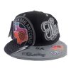 San Antonio Texas Basketball Snapback Hat Black Gray Embroidered Flat Bill Cap