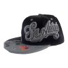 San Antonio Texas Basketball Snapback Hat Black Gray Embroidered Flat Bill Cap