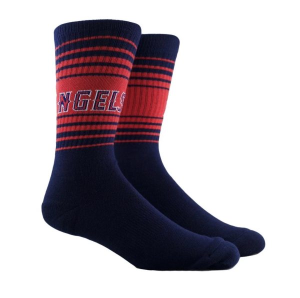 Starter Los Angeles Angels Two-Stripe Crew Socks Navy Red MLB