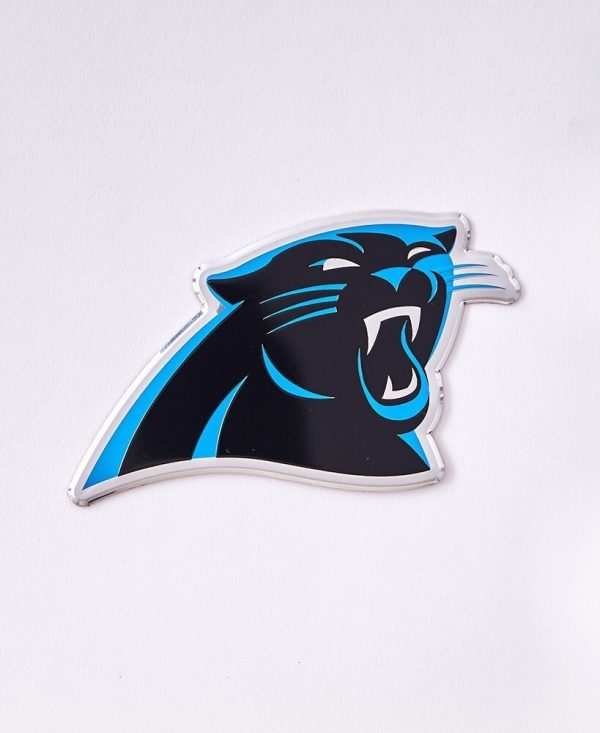 Team ProMark NFL Carolina Panthers Aluminum Color Emblem 4" x 3" Adhesive Back