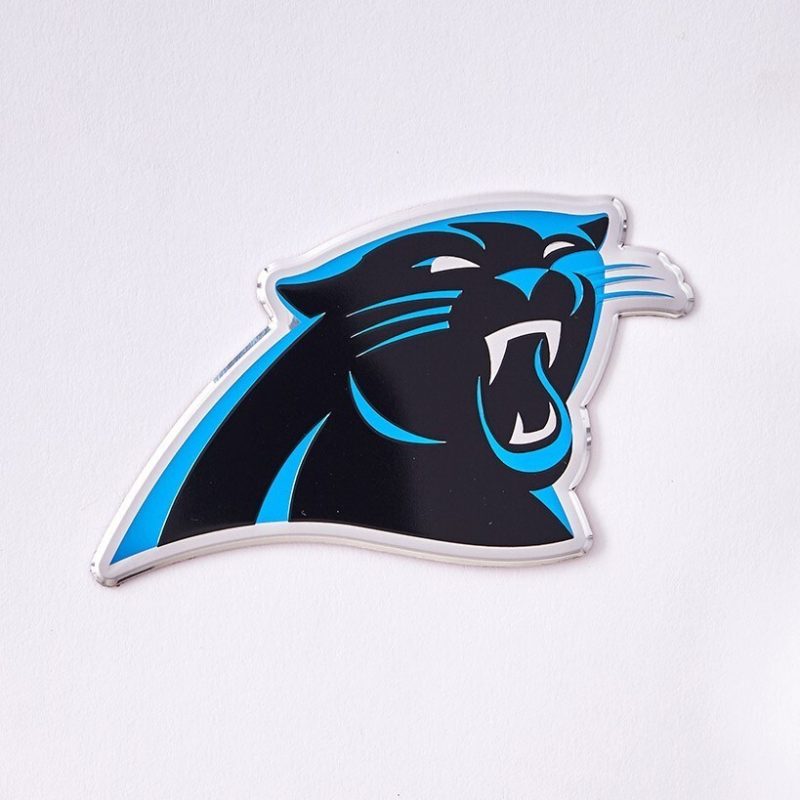 Team ProMark NFL Carolina Panthers Aluminum Color Emblem 4" x 3" Adhesive Back Team ProMark NFL Carolina Panthers Aluminum Color Emblem 4" x 3" Adhesive Back